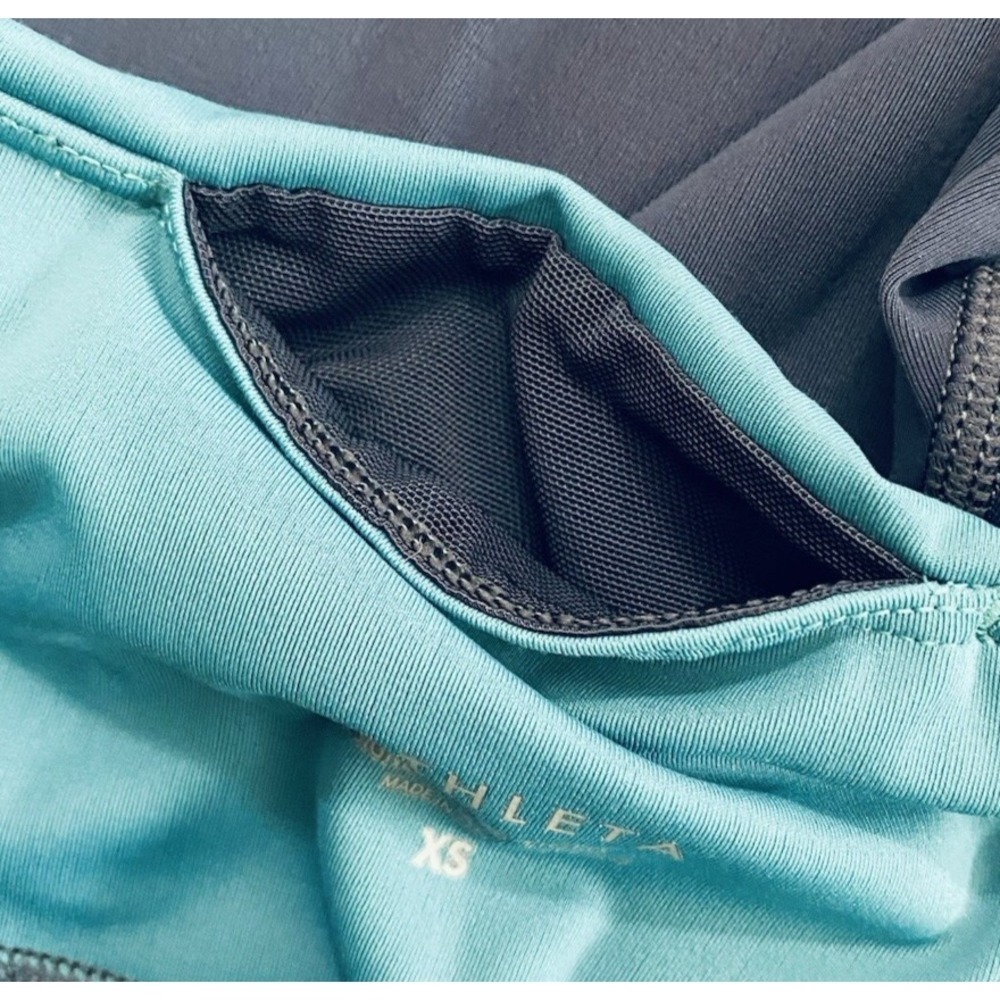 Athleta Womens Leggings Teal Green Navy & Soft Green Size XS Waist Pocket - Picture 6 of 10